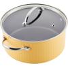 imageFarberware Style Nonstick Cookware Pots and Pans Set with Cooking Utensils Dishwasher Safe 10 Piece  BlueYellow