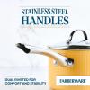 imageFarberware Style Nonstick Cookware Straining Saucepan with Lid Dishwasher Safe 3 Quart  YellowYellow