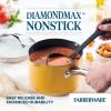 imageFarberware Style Nonstick Cookware Straining Saucepan with Lid Dishwasher Safe 3 Quart  YellowYellow