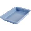 imageFarberware Easy Solutions Nonstick Bakeware Square CakeCookie Pan 9 Inch with Portion Marks  BlueCake Pan 9 x 13