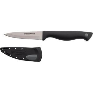 imageFarberware Edgekeeper 8Inch Chef Knife with SelfSharpening Blade Cover High CarbonStainless Steel Kitchen Knife with Ergonomic Handle RazorSharp Knife BlackBlackGray