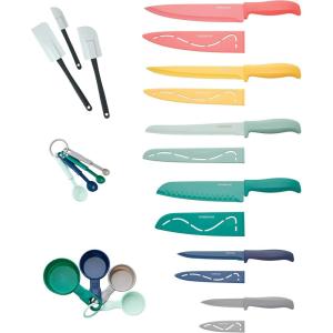 imageFarberware Resin Cutlery Set 23 Piece Multicolor CoolPastel Rainbow