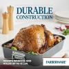 imageFarberware Bakeware Nonstick Steel Roaster with Flat Rack 11Inch x 15Inch Gray11 x 15