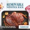imageFarberware Bakeware Nonstick Steel Roaster with Flat Rack 11Inch x 15Inch Gray11 x 15