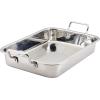 imageFarberware Classic Traditions Stainless Steel RoasterRoasting Pan with Rack 17 Inch x 1225 Inch