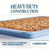 imageFarberware Easy Solutions Nonstick Bakeware Cookie PanBaking Sheet with Drop Zones and Portion Marks 11 Inch x 17 Inch  BlueBlue