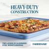 imageFarberware Easy Solutions Nonstick Bakeware Cookie PanBaking Sheet with Drop Zones and Portion Marks 11 Inch x 17 Inch  BlueBlue