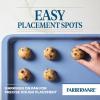 imageFarberware Easy Solutions Nonstick Bakeware Cookie PanBaking Sheet with Drop Zones and Portion Marks 11 Inch x 17 Inch  BlueBlue