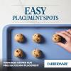 imageFarberware Easy Solutions Nonstick Bakeware Cookie PanBaking Sheet with Drop Zones and Portion Marks 11 Inch x 17 Inch  BlueBlue