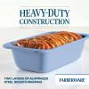 imageFarberware Easy Solutions Nonstick Bakeware MuffinCupcake Baking Pan 12cup with fill lines  BlueBlue