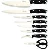 imageFarberware Edgekeeper Triple Riveted Slim Acacia Knife Block Set with Built in Sharpener 14Piece WhiteBlack