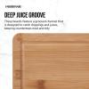 imageFarberware ExtraLarge Cutting Board with Perimeter Juice Trench Reversible Chopping Board for Kitchen Meal Prep and Serving Charcuterie Board Set 14Inch x 20Inch RubberwoodBamboo