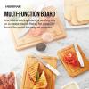 imageFarberware ExtraLarge Cutting Board with Perimeter Juice Trench Reversible Chopping Board for Kitchen Meal Prep and Serving Charcuterie Board Set 14Inch x 20Inch RubberwoodBamboo