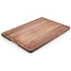 imageFarberware ExtraLarge Cutting Board with Perimeter Juice Trench Reversible Chopping Board for Kitchen Meal Prep and Serving Charcuterie Board Set 14Inch x 20Inch RubberwoodAcacia