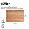 imageFarberware ExtraLarge Cutting Board with Perimeter Juice Trench Reversible Chopping Board for Kitchen Meal Prep and Serving Charcuterie Board Set 14Inch x 20Inch RubberwoodRubberwood