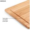 imageFarberware ExtraLarge Cutting Board with Perimeter Juice Trench Reversible Chopping Board for Kitchen Meal Prep and Serving Charcuterie Board Set 14Inch x 20Inch RubberwoodRubberwood