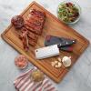 imageFarberware ExtraLarge Cutting Board with Perimeter Juice Trench Reversible Chopping Board for Kitchen Meal Prep and Serving Charcuterie Board Set 14Inch x 20Inch RubberwoodAcacia
