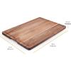 imageFarberware ExtraLarge Cutting Board with Perimeter Juice Trench Reversible Chopping Board for Kitchen Meal Prep and Serving Charcuterie Board Set 14Inch x 20Inch RubberwoodAcacia