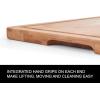 imageFarberware ExtraLarge Cutting Board with Perimeter Juice Trench Reversible Chopping Board for Kitchen Meal Prep and Serving Charcuterie Board Set 14Inch x 20Inch RubberwoodBamboo