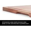 imageFarberware ExtraLarge Cutting Board with Perimeter Juice Trench Reversible Chopping Board for Kitchen Meal Prep and Serving Charcuterie Board Set 14Inch x 20Inch RubberwoodMaple