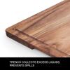 imageFarberware ExtraLarge Cutting Board with Perimeter Juice Trench Reversible Chopping Board for Kitchen Meal Prep and Serving Charcuterie Board Set 14Inch x 20Inch RubberwoodAcacia