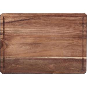 imageFarberware ExtraLarge Cutting Board with Perimeter Juice Trench Reversible Chopping Board for Kitchen Meal Prep and Serving Charcuterie Board Set 14Inch x 20Inch RubberwoodAcacia