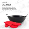 imageFarberware Barbecue Nonstick Mini Round Wok Topper 8Inch BlackMini Round Wok Topper