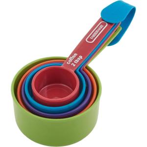 imageFARBERWARE 5Piece Measuring Cup Set with Coffee Scoop Durable Plastic Nesting Measuring Cups with EasyRead Markings BPAFree Dishwasher Safe