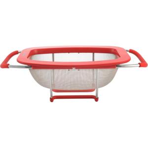 imageFarberware 5216427 Professional Stainless Steel Expandable OverTheSink ColanderStrainer Red