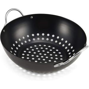 imageFarberware Barbecue Nonstick Mini Round Wok Topper 8Inch BlackMini Round Wok Topper