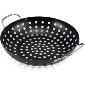 imageFarberware Barbecue Nonstick Mini Round Wok Topper 8Inch BlackRound Wok Topper
