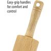 imageFARBERWARE Classic Wood Rolling Pin 18Inch Hardwood Dough Roller for Baking Pizza Pies Pastry and Cookies Ergonomic Handles Kitchen Essential