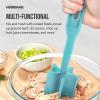 imageFARBERWARE Nylon Meat ampamp Potato Masher HeatResistant and Safe for NonStick Cookware Durable 10Inch Kitchen Tool with Ergonomic Handle BlackAqua