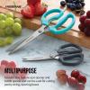 imageFarberware Comfort Grip Kitchen Scissors 2 Pack Aqua and GrayAqua and Gray