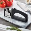 imageFarberware Edgekeeper 3 Stage Tabletop Kitchen Knife Sharpener 75Inch BlackBlack