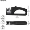 imageFarberware Edgekeeper 3 Stage Tabletop Kitchen Knife Sharpener 75Inch BlackBlack