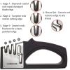 imageFarberware Edgekeeper 3 Stage Tabletop Kitchen Knife Sharpener 75Inch BlackBlack