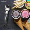 imageFarberware Professional Ice Cream Scoop Comfortable Handle Heavy Duty Professional Grade Scooper Get Perfect Shape Scoops Great for Spooning Frozen Hard Gelato and Sorbet Cookie Dough MelonBlack