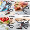 imageFarberware All Purpose and Utility scissors with Edgekeeper Sharpening Sheaths Strong and Durable Multi Use Scissors 2Piece BlackRedBlackRed