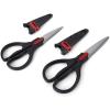 imageFarberware All Purpose and Utility scissors with Edgekeeper Sharpening Sheaths Strong and Durable Multi Use Scissors 2Piece BlackRedBlackRed