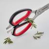 imageFarberware All Purpose and Utility scissors with Edgekeeper Sharpening Sheaths Strong and Durable Multi Use Scissors 2Piece BlackRedBlackRed