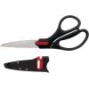 imageFarberware All Purpose and Utility scissors with Edgekeeper Sharpening Sheaths Strong and Durable Multi Use Scissors 2Piece BlackRedBlackRed