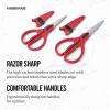 imageFarberware All Purpose and Utility scissors with Edgekeeper Sharpening Sheaths Strong and Durable Multi Use Scissors 2Piece BlackRedRedBlack