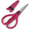 imageFarberware All Purpose and Utility scissors with Edgekeeper Sharpening Sheaths Strong and Durable Multi Use Scissors 2Piece BlackRedRedBlack