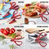 imageFarberware All Purpose and Utility scissors with Edgekeeper Sharpening Sheaths Strong and Durable Multi Use Scissors 2Piece BlackRedRedBlack