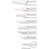 imageFarberware Edgekeeper 16Piece Stainless Steel Block Set with Builtin Knife Sharpener HighCarbon Stainless Steel Kitchen Knife Set with Ergonomic Handles Acacia