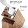 imageFarberware Edgekeeper 16Piece Stainless Steel Block Set with Builtin Knife Sharpener HighCarbon Stainless Steel Kitchen Knife Set with Ergonomic Handles Acacia
