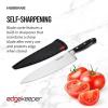 imageFarberware Edgekeeper 8Inch Forged Triple Riveted Chef Knife with SelfSharpening Blade Cover High CarbonStainless Steel Kitchen Knife with Ergonomic Handle RazorSharp Knife Black