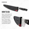 imageFarberware Edgekeeper 8Inch Forged Triple Riveted Chef Knife with SelfSharpening Blade Cover High CarbonStainless Steel Kitchen Knife with Ergonomic Handle RazorSharp Knife Black