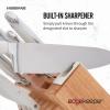 imageFarberware Edgekeeper Professional 15piece Forged Triple Riveted Knife Block Set with Builtin Edgekeeper BlackWhite